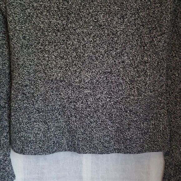 American Eagle Women's Sweater Size S Black Gray Cotton Wool Blend Zip Up Back - Picture 8 of 10
